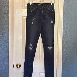 Express distressed size 8 high rise legging jeans